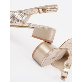 Goodin Zlaté otevřené sandály s nízkým obsahem zlatý 1 Goodin Zlaté otevřené sandály s nízkým obsahem zlatý 1