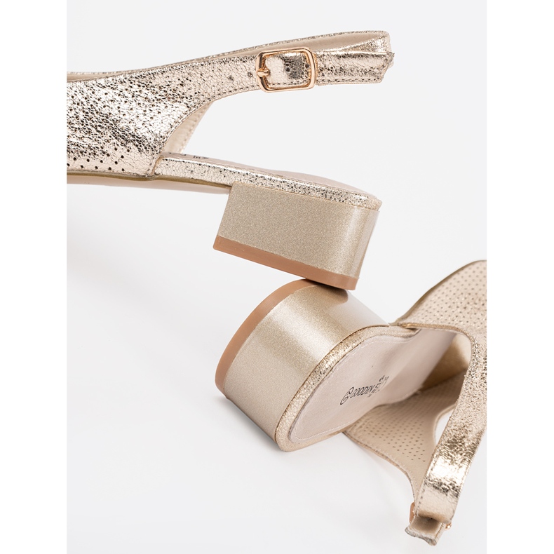 Goodin Zlaté otevřené sandály s nízkým obsahem zlatý 1 Goodin Zlaté otevřené sandály s nízkým obsahem zlatý 1