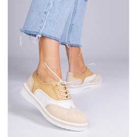 Beige Classic Oxford boty béžový 1