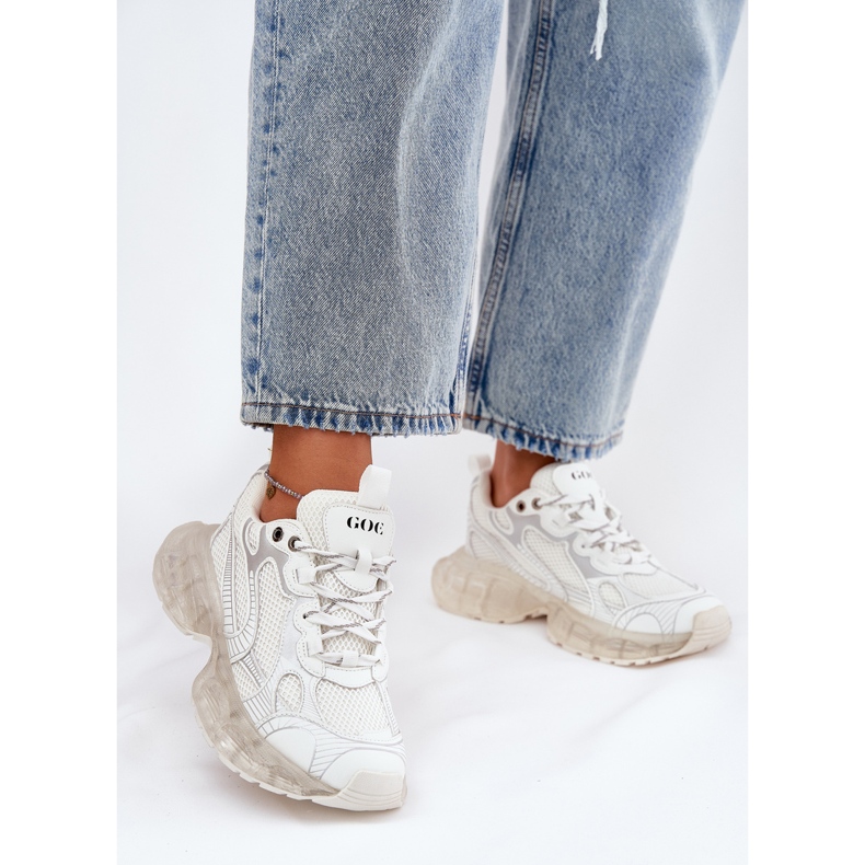 Dámské kožené tenisky Goe RR2N4083 Béžové béžový 2