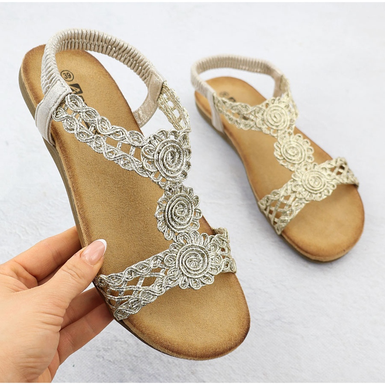 Pohodlné sandály žen Irsona Golden Artiker 56C1281 zlatý 1