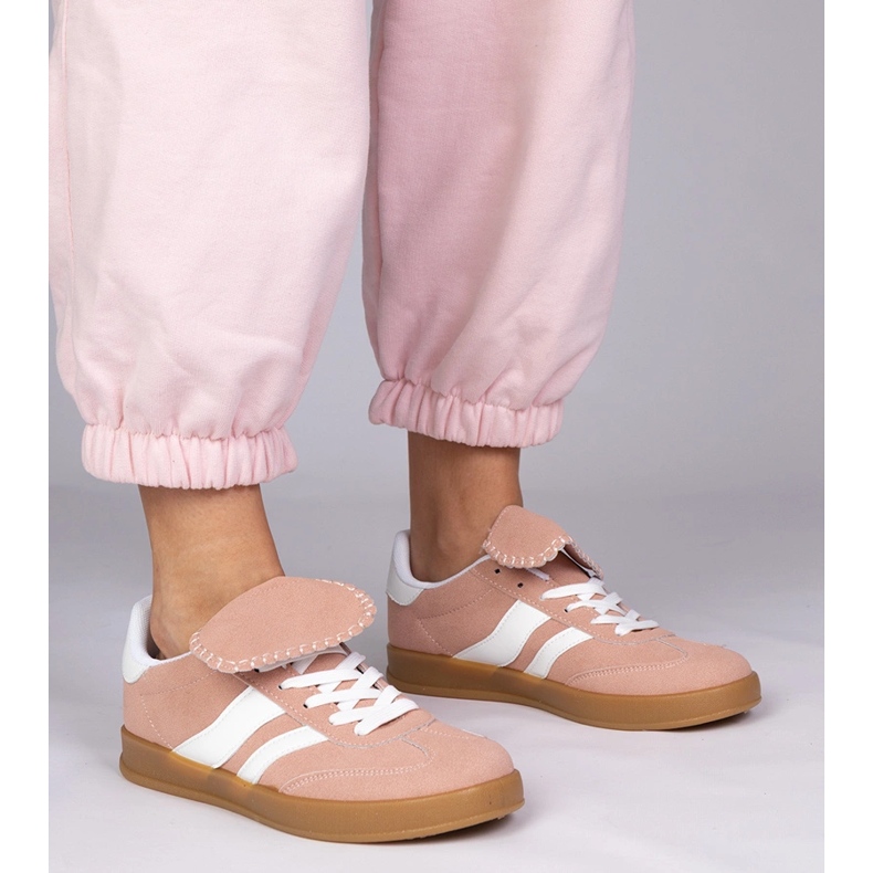 Růžové tenisky dámské sportovní tenisky růžový 1