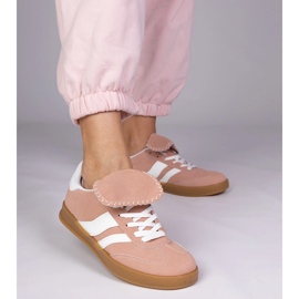 Růžové tenisky dámské sportovní tenisky růžový 2