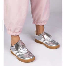 Stříbrné tenisky dámské sportovní tenisky stříbrný 1 Stříbrné tenisky dámské sportovní tenisky stříbrný 1