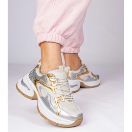 Zlaté sportovní tenisky na husté podrážce zlatý 1 Zlaté sportovní tenisky na husté podrážce zlatý 1