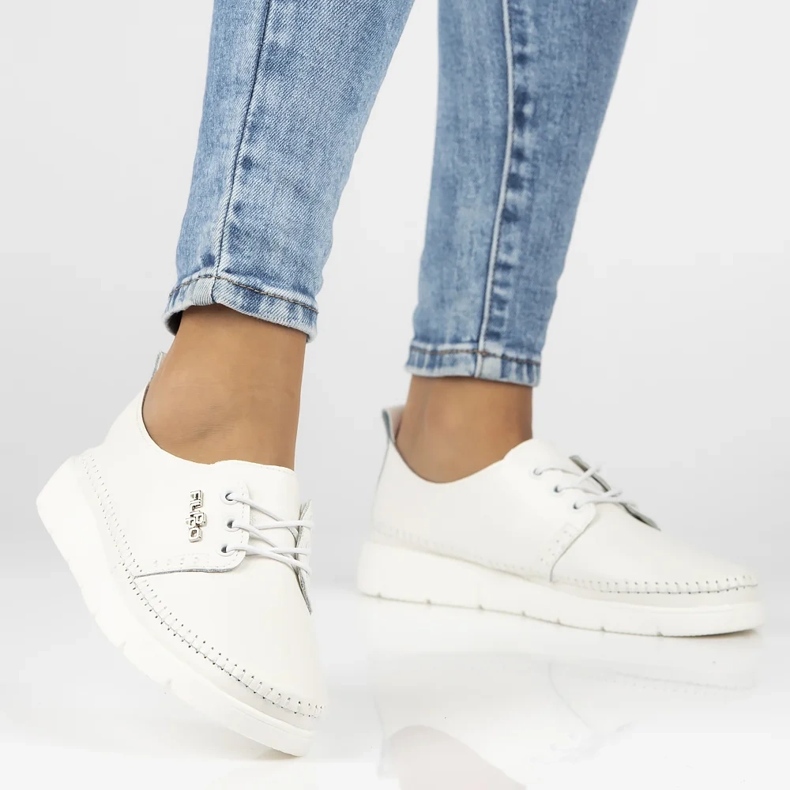 Filippo DP6747/25 WH kožené tenisky bílý 2