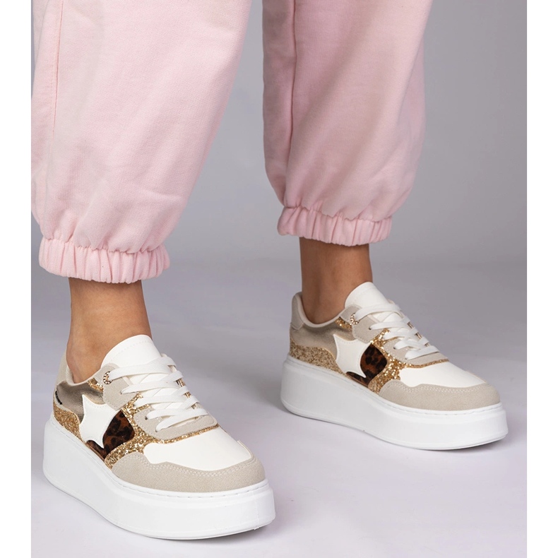 Leopardské tenisky s třpytky vícebarevný 1