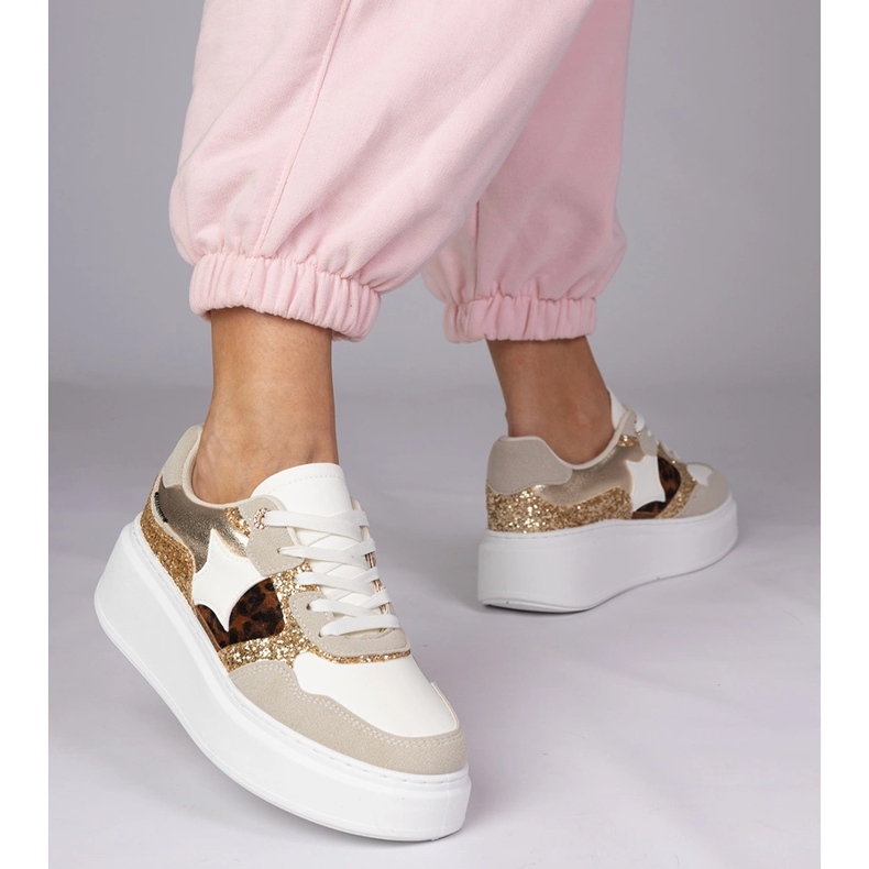 Leopardské tenisky s třpytky vícebarevný 2