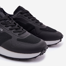 Big Star Pánské tenisky na velké hvězdě RR174361 Hi-Polish Platform Black System černá 2