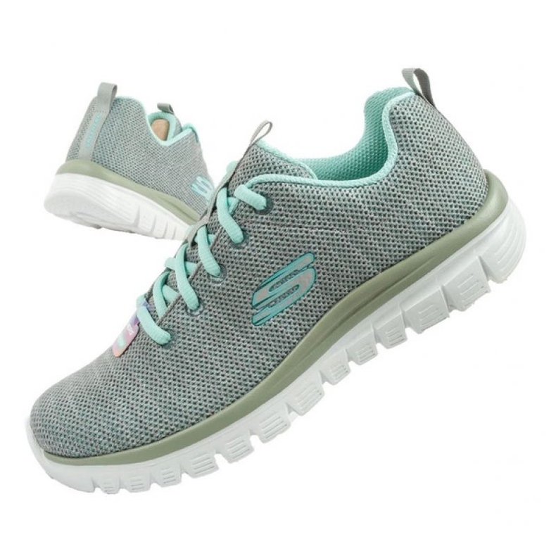 Skechers půvabné zkroucené boty Fortune 12614/gymn šedá 1 Skechers půvabné zkroucené boty Fortune 12614/gymn šedá 1