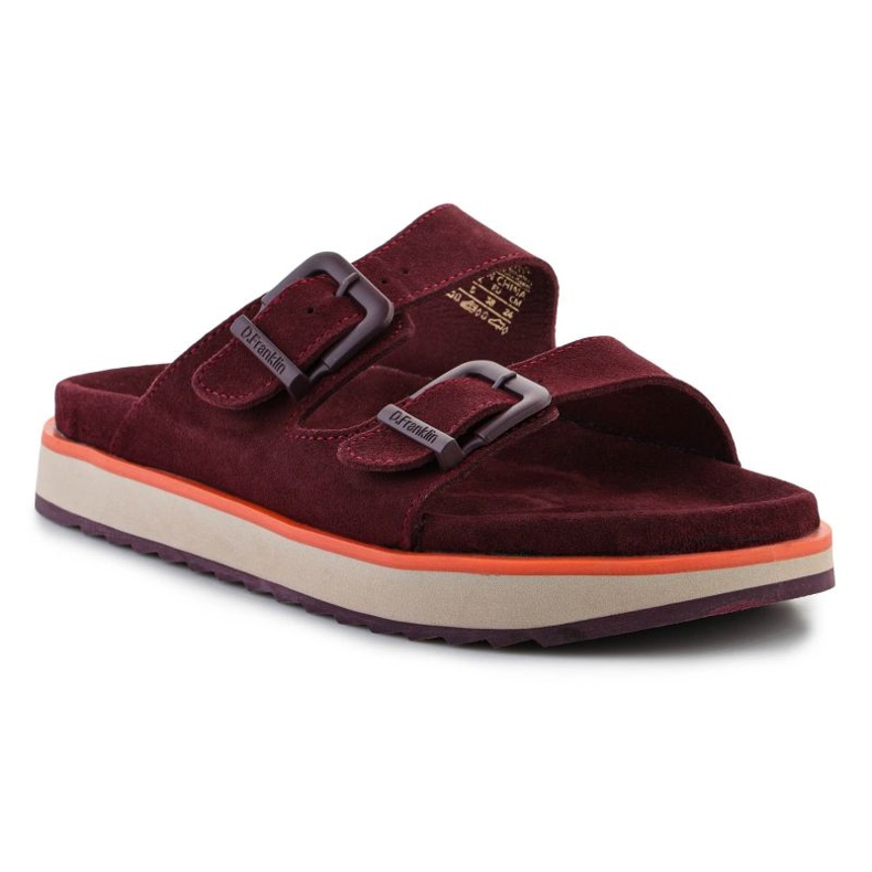D.Franklin D.Frinklin Flip Flip Flops Skandálku sandální spona DFSH405004-Burg červený 1