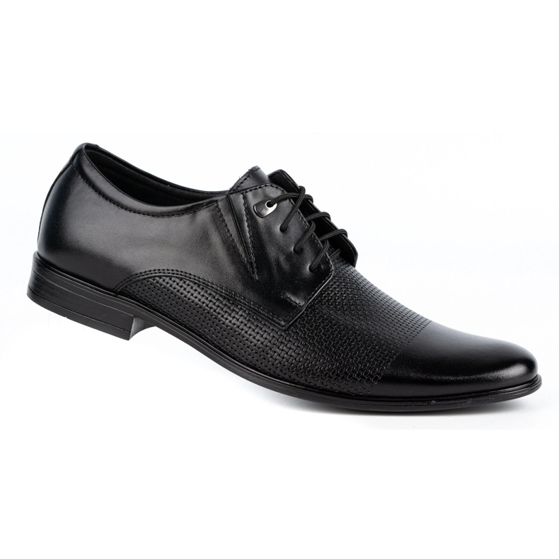Olivier Pánské elegantní kožené boty 302T3 černá černý 2