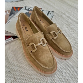 S.Barski Dámské semišové mokasíny s ozdobou ozdoby zelená 5