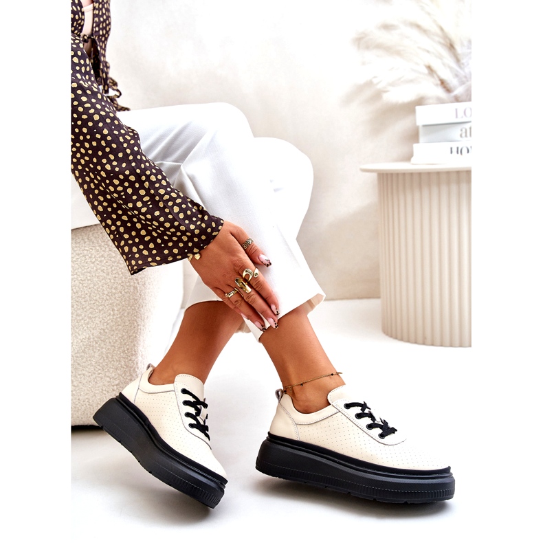 Dámské sportovní boty na platformě Natural Leather Beige 41470 Vinceza béžový 3 Dámské sportovní boty na platformě Natural Leather Beige 41470 Vinceza béžový 3