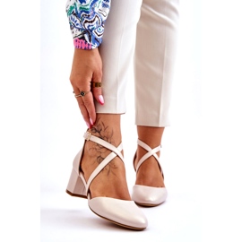 Sergio Leone lodičky na vysokém podpatku SK824 Pearl Beige béžový 1