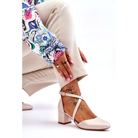 Sergio Leone lodičky na vysokém podpatku SK824 Pearl Beige béžový 4