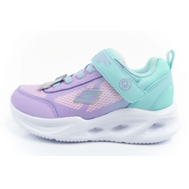 Skechers S Lights-SLA GLOW 303714L/TQLV SOOT fialový 1