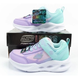 Skechers S Lights-SLA GLOW 303714L/TQLV SOOT fialový 9