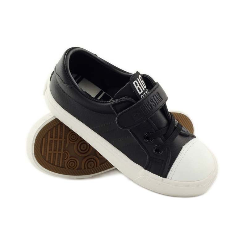 Černé sportovní tenisky Big star 374039 černá bílý 3