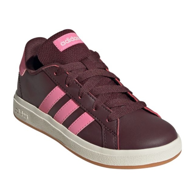 Adidas Grand Court 2.0 Lifestyle tenisový šněrovací boty JR JR5111 červený 2