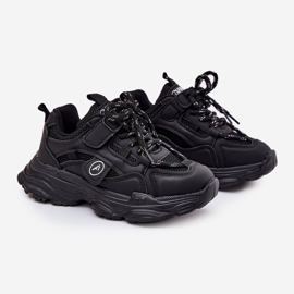 Dětské tenisky na černé platformě černý 1