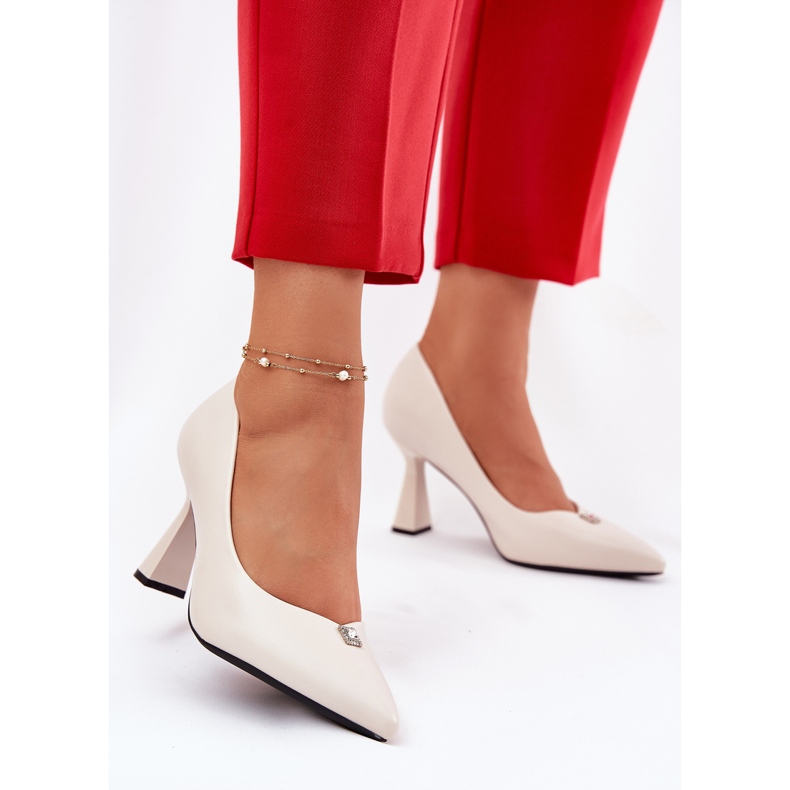 Elegantní čerpadla na rozšířené Vinceza 62222 Beige béžový 2