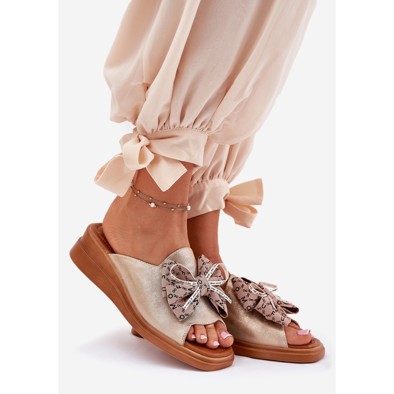 Jezzi Dámské klíny na klínu se zlatým lukem 1 Jezzi Dámské klíny na klínu se zlatým lukem 1