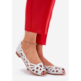 Jezzi Stříbrné baleríny s holými prsty stříbro 1