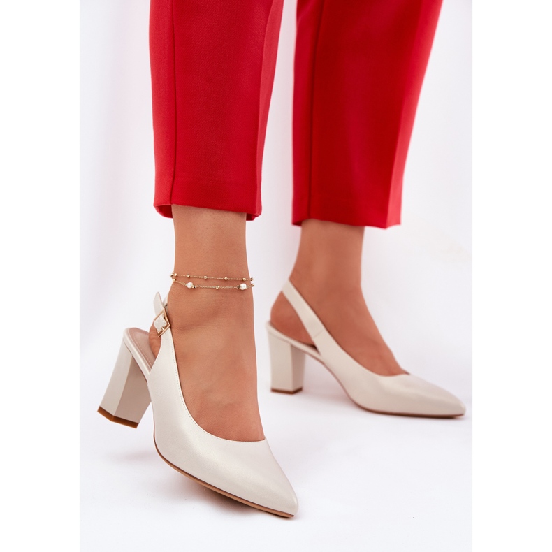 Pohodlná čerpadla na Sergio Leone SK162 Pearl Post béžový 2