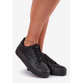 Dámské tenisky na ekologické kožené na platformě Big Star RR274299 Black černý 1