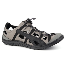 Olivier Pánské kožené boty, vzdušné kolo 262 kz šedé šedá 1