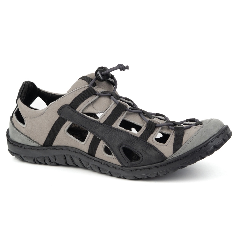 Olivier Pánské kožené boty, vzdušné kolo 262 kz šedé šedá 1