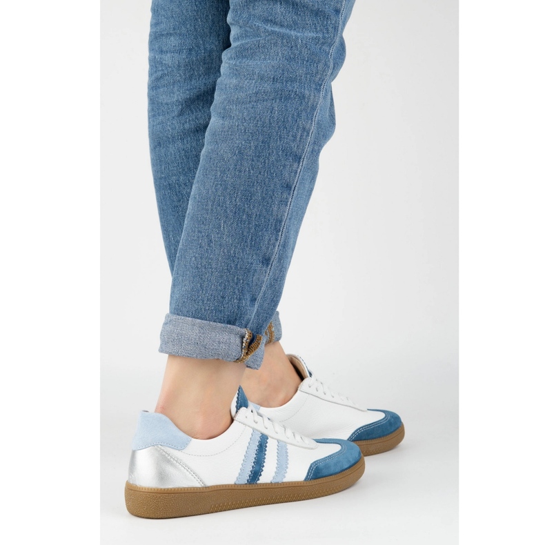 Dámské kožené tenisky Olivier N1234S2 bílý 1 Dámské kožené tenisky Olivier N1234S2 bílý 1