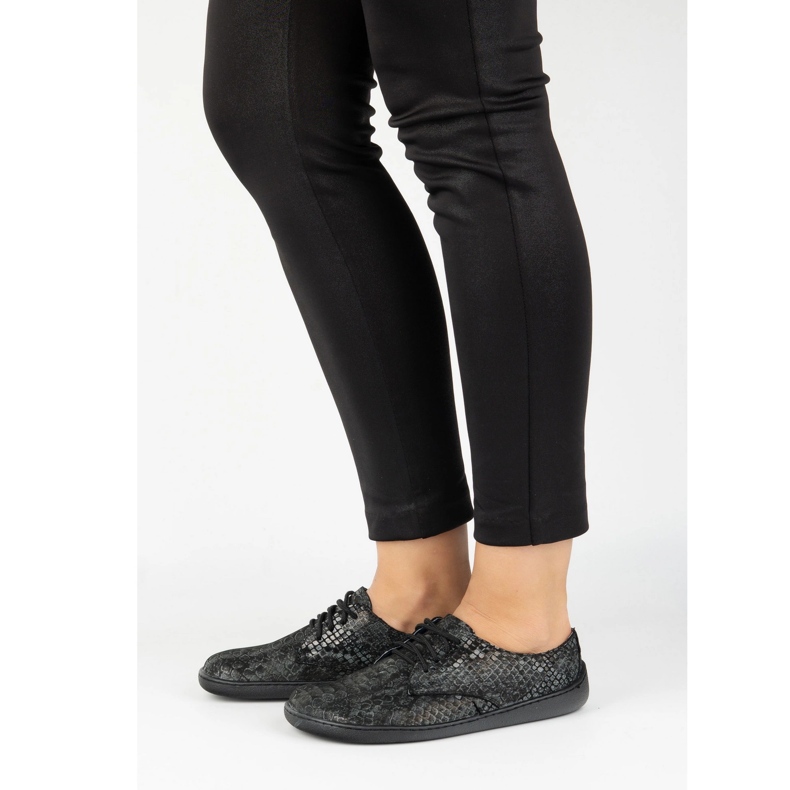 Olivier Bosé ženy minimalistické tenisky 1288pol černý had černá 1