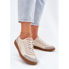 Dámské kožené tenisky Zazoo N1220 Beige béžový 2