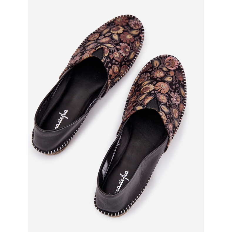 Kožená vzorovaná balerína Maciejka T1929-71 Černá 2