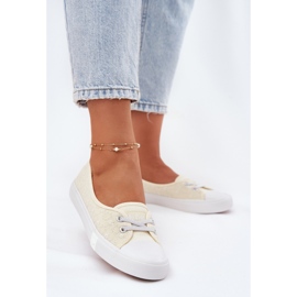 Tenisky ženských tenisek s výšivkou Lee Cooper LCW-25-31-3445L Beige béžový 2