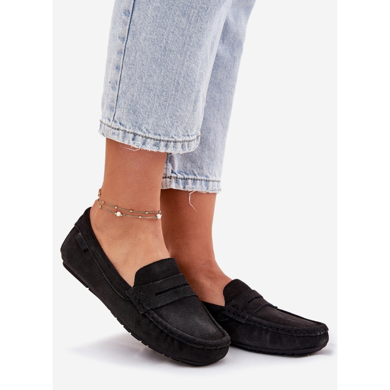 Dámské semišové mokasíny Big Star RR274948 Black černý 1