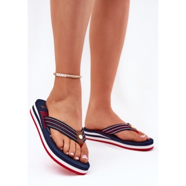 Dámské flip -flops flip -flops on Wedge Big Star RR274A126 Navy Blue modrý 2 Dámské flip -flops flip -flops on Wedge Big Star RR274A126 Navy Blue modrý 2