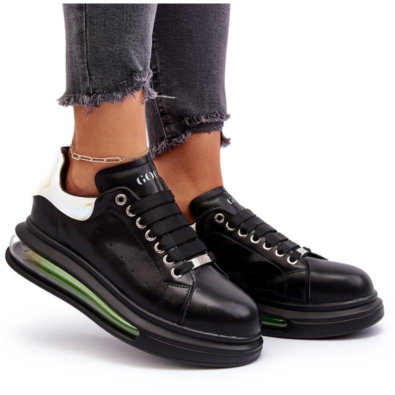 Sneakers Sports Dámské kožené goe nn2n4030 černé černá 6