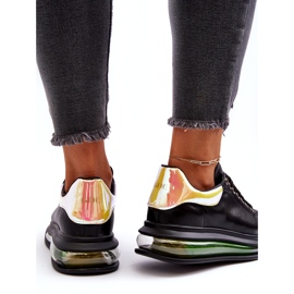 Sneakers Sports Dámské kožené goe nn2n4030 černé černý 1