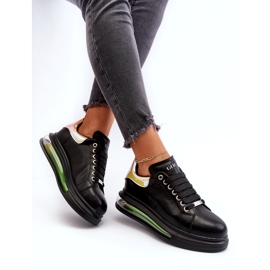Sneakers Sports Dámské kožené goe nn2n4030 černé černý 2