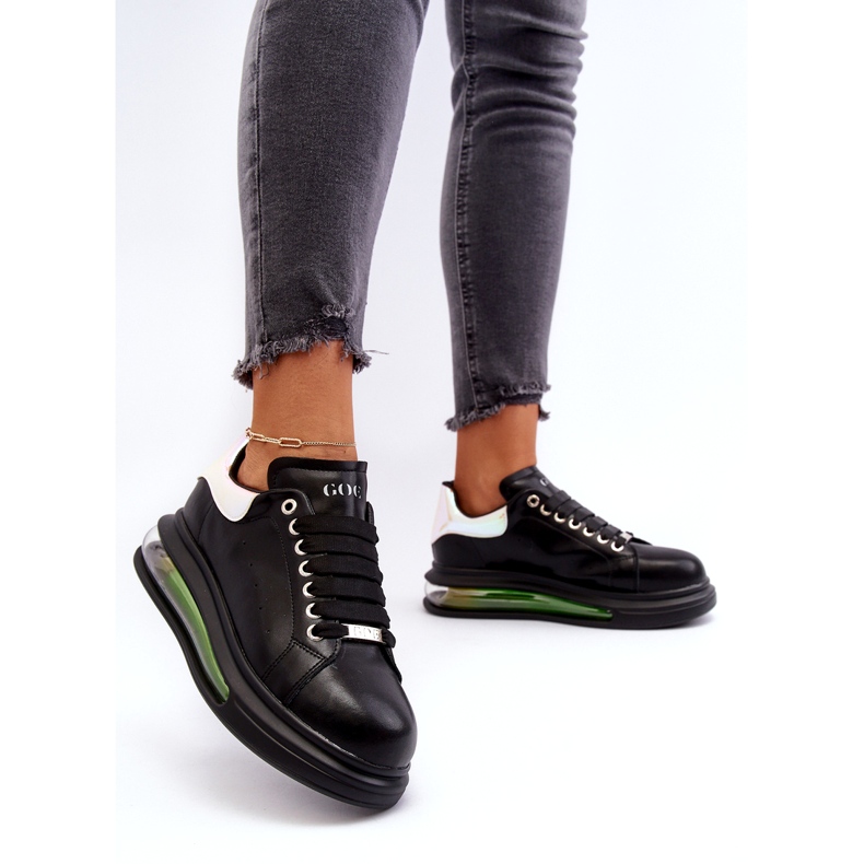 Sneakers Sports Dámské kožené goe nn2n4030 černé černý 3