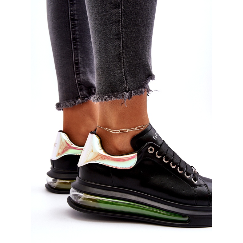 Sneakers Sports Dámské kožené goe nn2n4030 černé černá 5