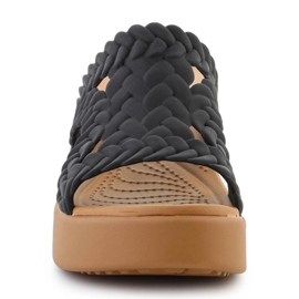 Crocs Brooklyn tkané skluzavky 209979-001 žabky černá 2