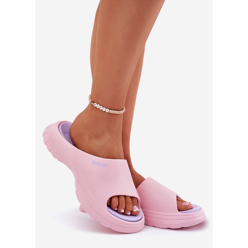 Big Star Velká hvězda RR274A587 Dámská pěna letních pantoflí růžový 1