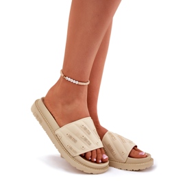 Dámské pantofle na platformě Big Star RR274A542 BEIGE béžový 1 Dámské pantofle na platformě Big Star RR274A542 BEIGE béžový 1