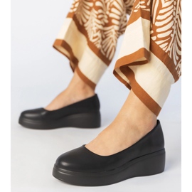 Černé boty na platformě Eco -Diather černý 1