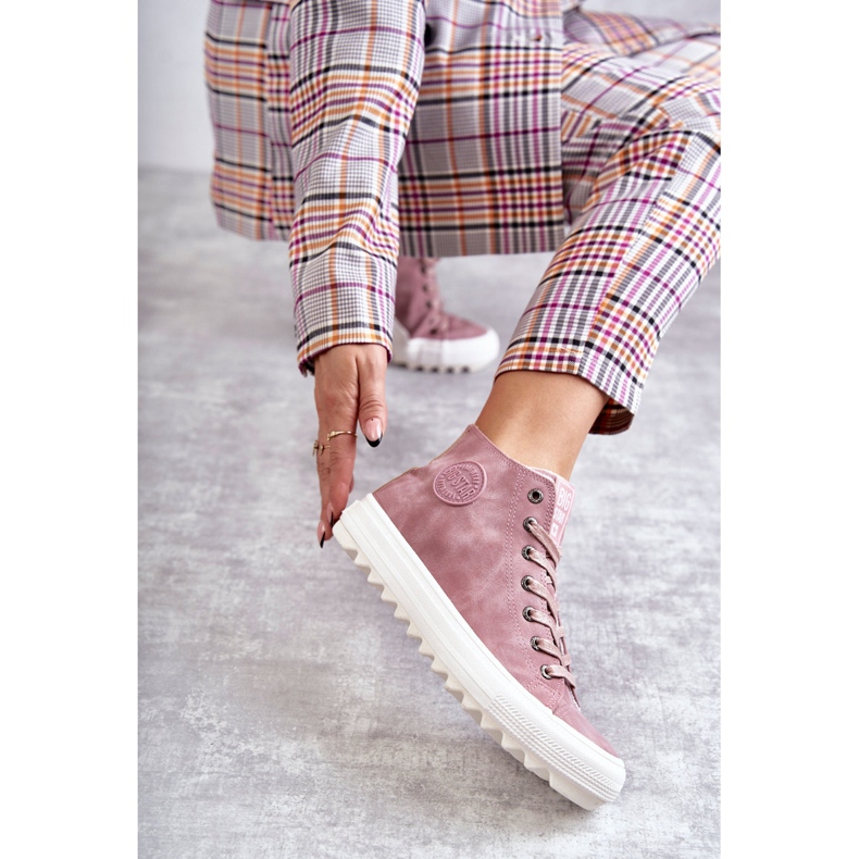 Big Star Dámské velké hvězdné tenisky Vysoce izolované růžové EE274113 růžový 1