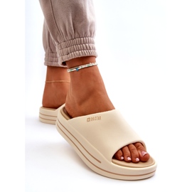 Dámské žabky na platformě Big Star NN274A034 Béžová béžový 2